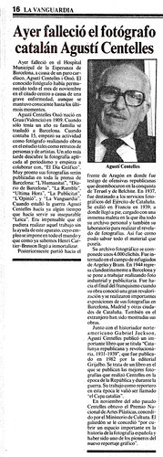 Ayer falleció el fotógrafo catalán Agustí Centelles i Ossó, Premio Nacional de Artes Plásticas en Fotografía, 1984, otorgado por el Ministerio de Cultura. by Octavi Centelles