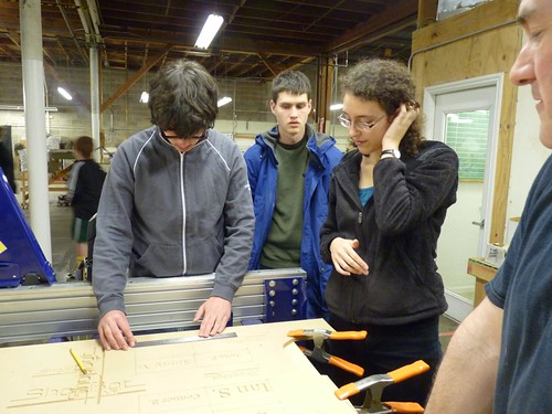 Peter, Andrew and Allie doing ShopBot training