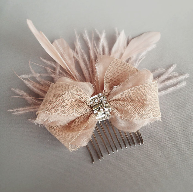 emici bridal blush lace bow