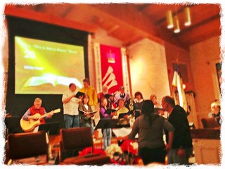 The #choir singing at #Christmas cantata practice. #xmas #snapseed #phototoaster