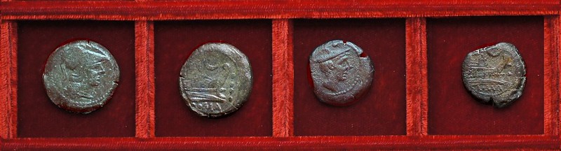 RRC 137 crescent bronzes, Ahala collection, coins of the Roman Republic