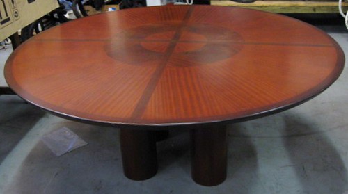 Custom Made Mahogany Circular Dining Table by Mega Yacht Mart