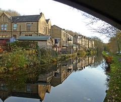 Reflections in the Rochdale Canal at Luddendenfoot