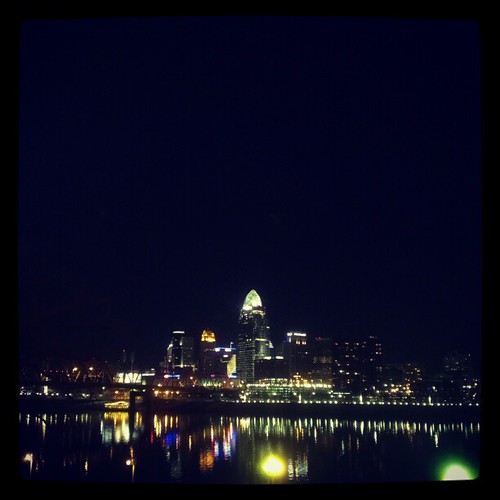 @DowntownCincy as seen from Newport on the Levee...