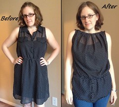Polka Dot Top Before & After