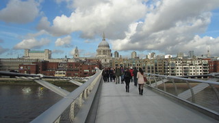 St. Pauls Cathedral, and Millenium Bridge, London - November, 2012