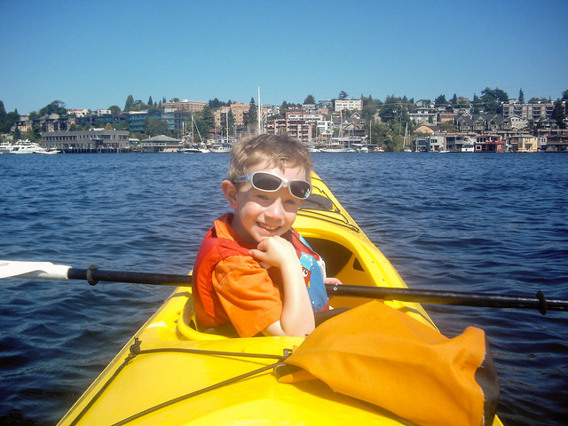 Anthony kayaking