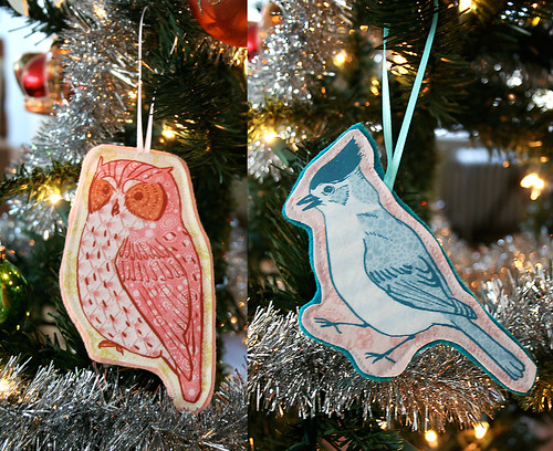 Fabric Bird Ornaments