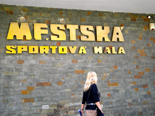 Vassula walks to the Sports Hall