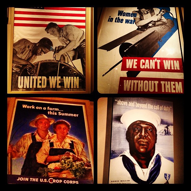 Vintage war posters at the Works War II Museum in New Orleans