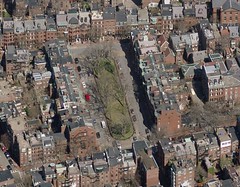 Boston's Louisburg Square (via Bing Maps & Placeshakers)