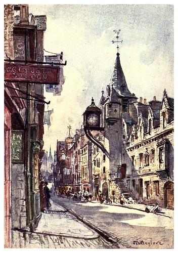 011-El Canonogate Tolbooth-Edinburgh, painted by John Fulleylove- 1904
