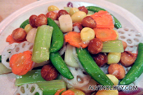 Stir Fried Lotus Roots with Macadamia Nuts