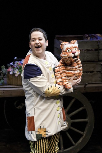 Ross Allan (Rory) and Puss in the Brunton Theatre's 2012 pantomime: Puss In Boots