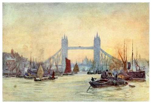 025-El Tamesis desde Cherry Garden- The scenery of London- 1905-Herbert Marshall