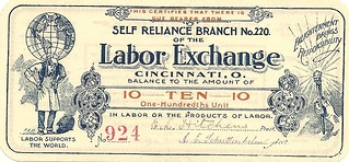Labor Exchange Note #220 Ten obv.
