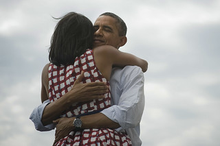 President Barack Obama and First Lady Michelle Obama in Dubuque, IA, 8/15/12.