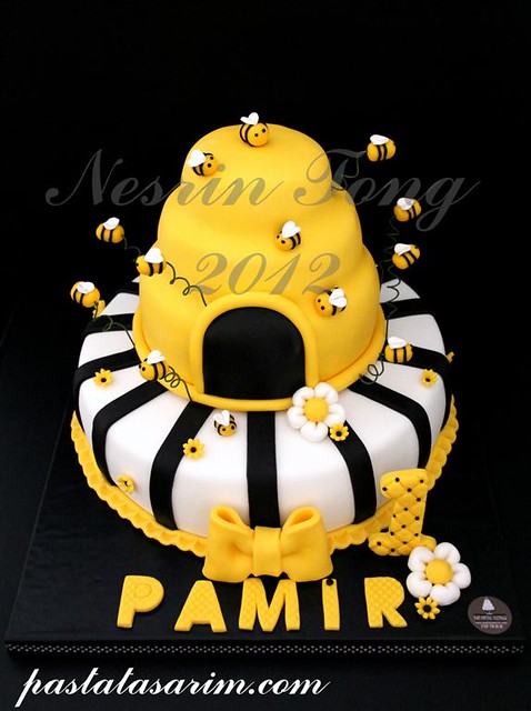 bee cake - pamir 1st birthday cake (Medium)