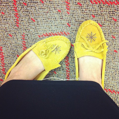 Shut.The.Front.Door! Leather Mocs at Target for $6.00! In my size!