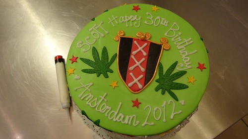 Amsterdam Smoking Birthday Cake by CAKE Amsterdam - Cakes by ZOBOT