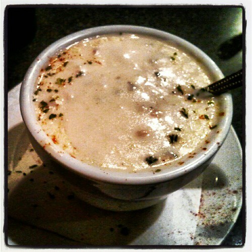 Nice hot #clamchowder on a cold #newengland day! #yumo #lunch