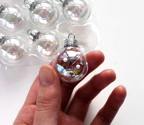 Retro Style Glass Glittered Ornaments