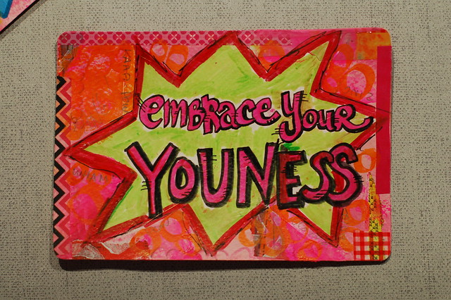 Postcard: Embrace your youness made by @iHanna .- made for the #Diypostcardswap