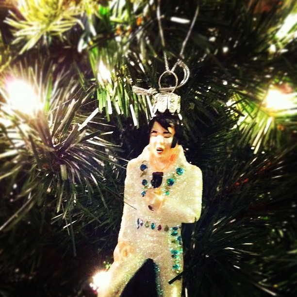 Glitter Elvis Ornament