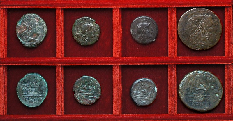 RRC 097 L Luceria bronzes (2) Ahala collection, coins of the Roman Republic