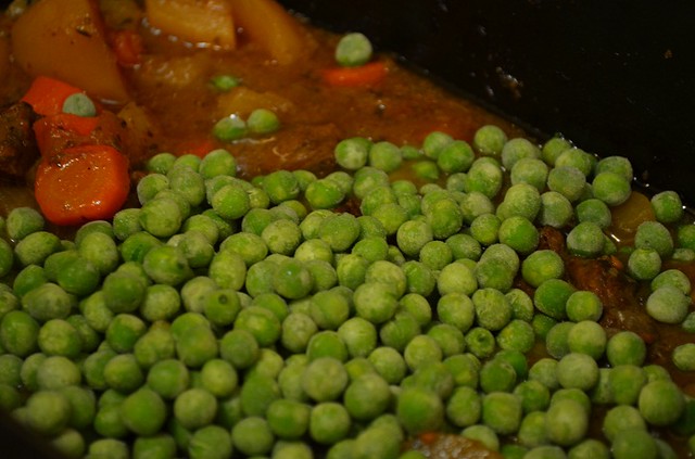 add peas frozen