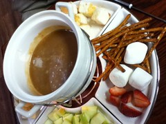 Caramel fondue