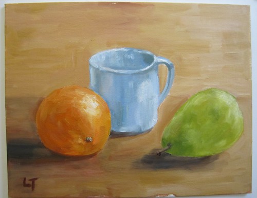40 Orange Pear Mug by luv2draw