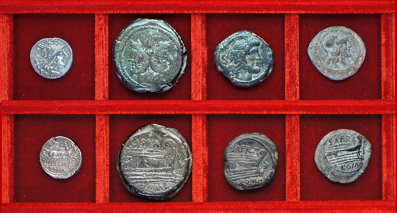 RRC 206 SAFRA denarius, bronzes, Ahala collection, coins of the Roman Republic