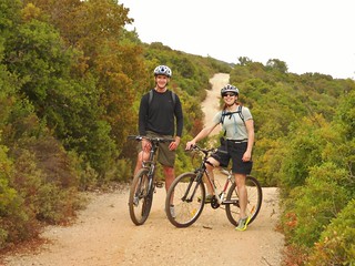 Clare and Dennis Mountain Biking in Portugal