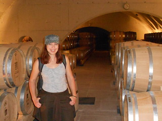 Clare After Trying to Lift a Wine Barrel