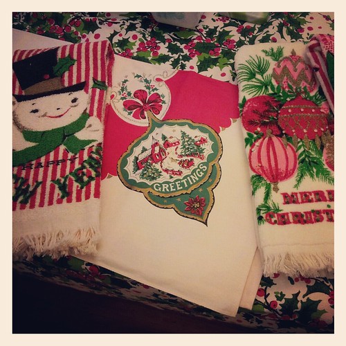 Vintage Christmas linens