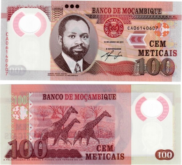 100 Meticias Mozambik 2011, polymer