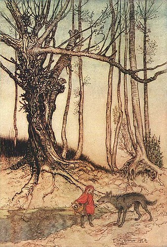 Arthur Rackham's illustration for the Brothers Grimm tale of Little Red Riding Hood by trudeau