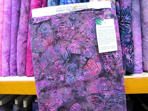 purple butterfly batik