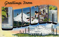 Oregon Large Letter Postcards