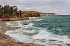 Autumn at Mosquito Beach Pictured Rocks National Lakeshore by Michigan Nut