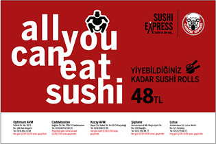 all you can eat sushi rolls
