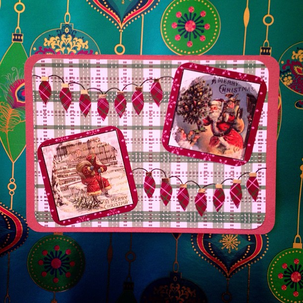 #santaclaus #fairylights #christmas #snailmail #postcard