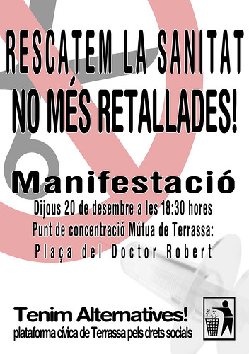 manifestacio sanitat a Terrassa 20 de desembre