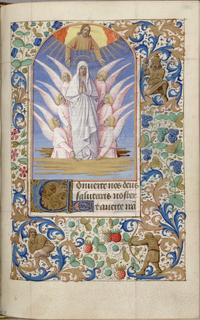 manuscript scene from devotional to the Virgin Mary