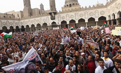 Demonstration organized in Cairo, Egypt on November 16, 2012 to protest the renewed Israeli Defense Forces attacks on Gaza. The Egyptianw had declared a day of protest. by Pan-African News Wire File Photos
