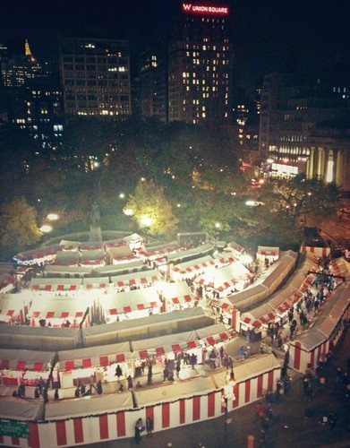 View of the @UrbanSpaceNYC Holiday Market @UnionSquareNY #NYC #NewYork