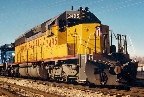 Union Pacific freight train.  Alsip Illinois.  November 1989. by Eddie from Chicago