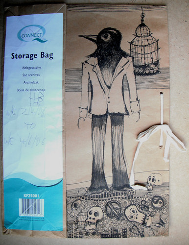 Storage Bag Crow and Skelly by The People In My Head