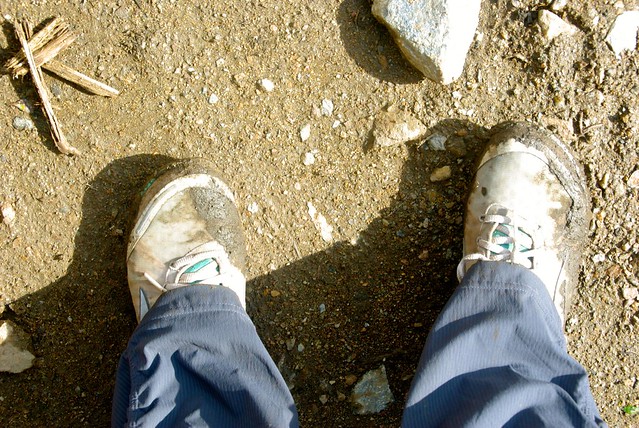 shoes on salkantay hike peru